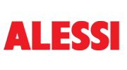 Red "Alessi" logo on black background.