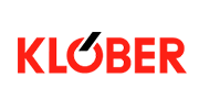 Red "KLOBER" logo on black background.