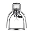 Manual espresso machine with lever design.