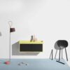 Minimalist furniture against clean, white background.