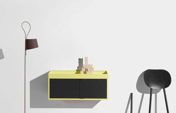 Minimalist furniture against clean, white background.